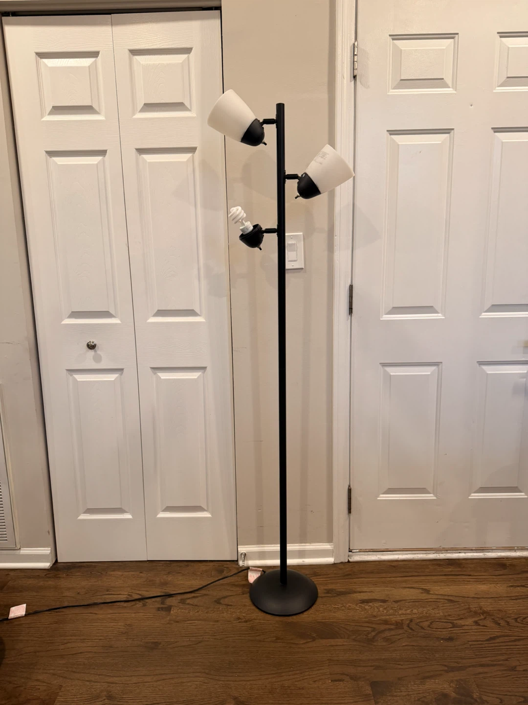 Black Floor Lamp with 3 Adjustable Lights - photo 2