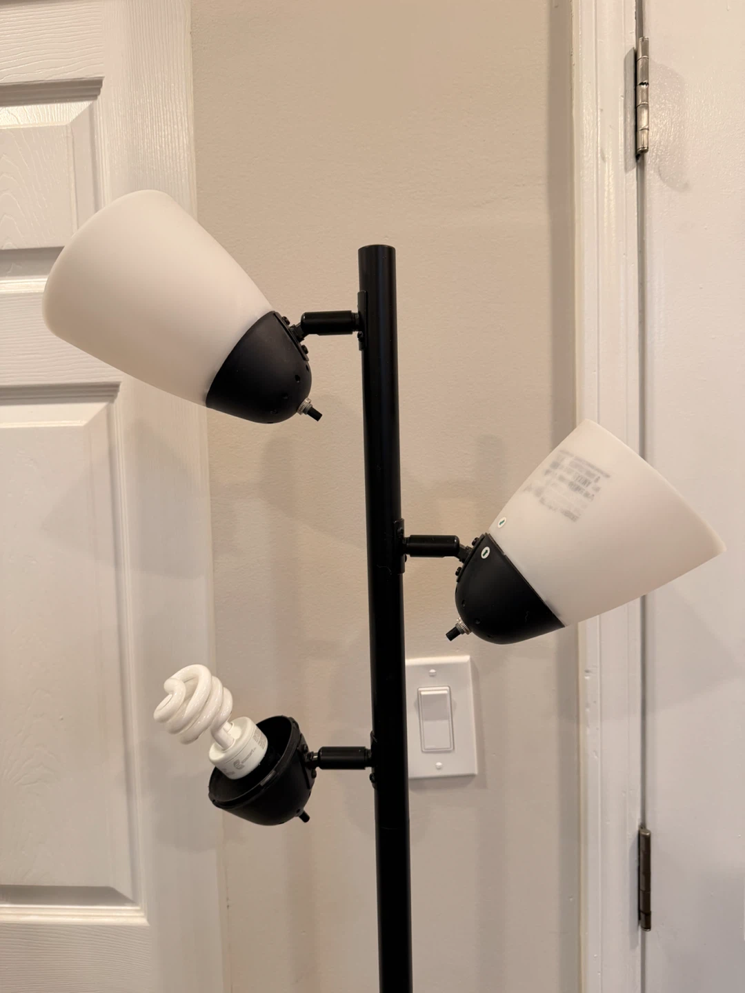 Black Floor Lamp with 3 Adjustable Lights - photo 3