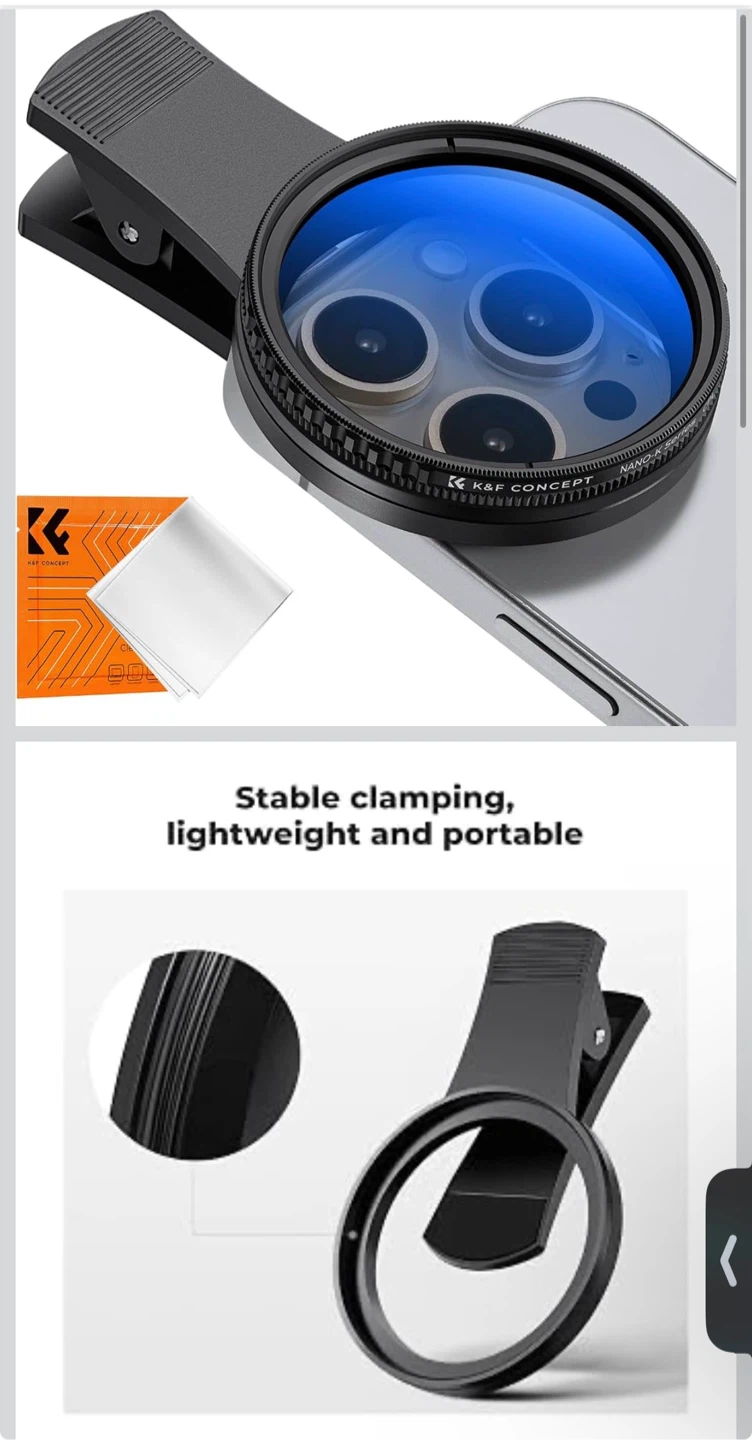 K&F Concept 52mm Clip-on Filter