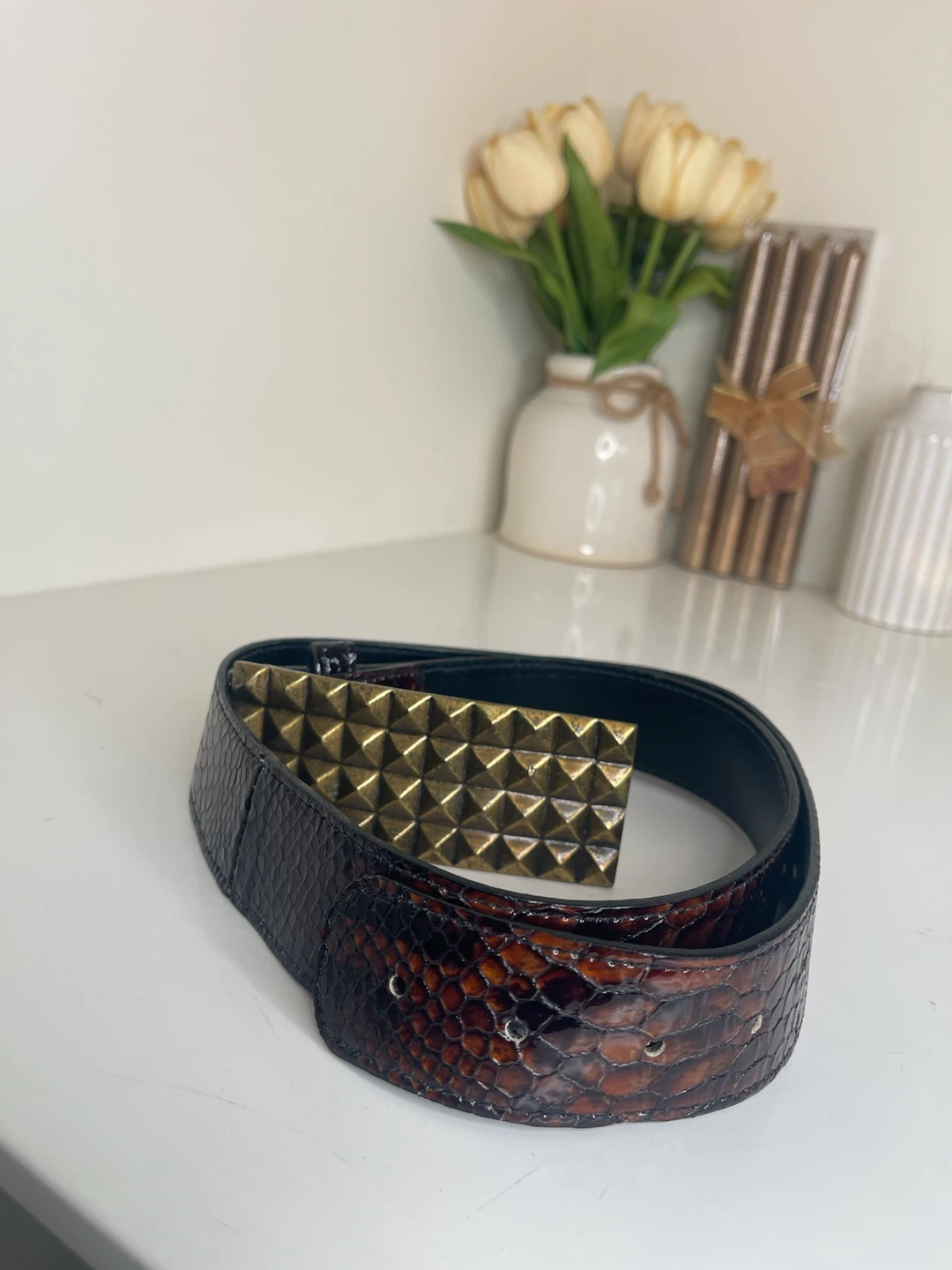 Jana Kos Snakeskin Belt L38 - photo 2