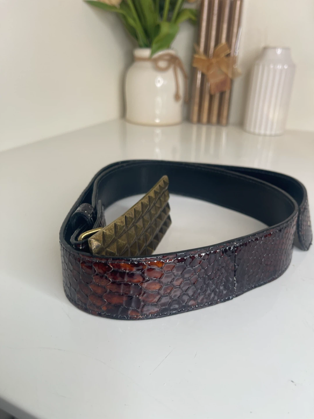 Jana Kos Snakeskin Belt L38 - photo 3