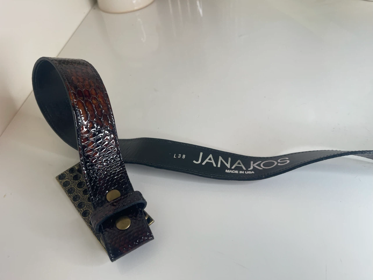 Jana Kos Snakeskin Belt L38 - photo 4