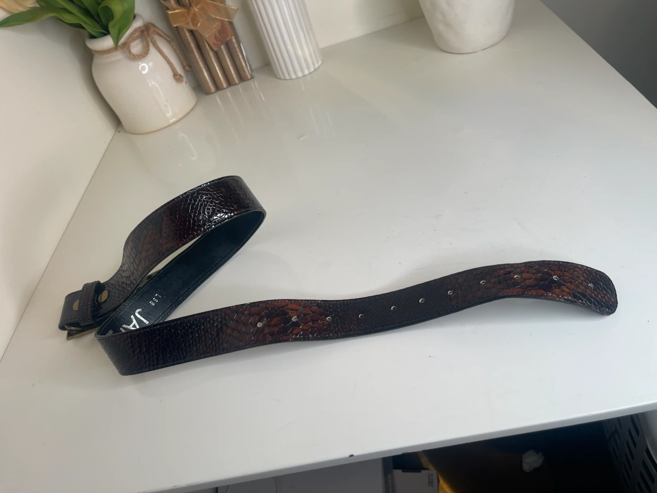 Jana Kos Snakeskin Belt L38 - photo 5