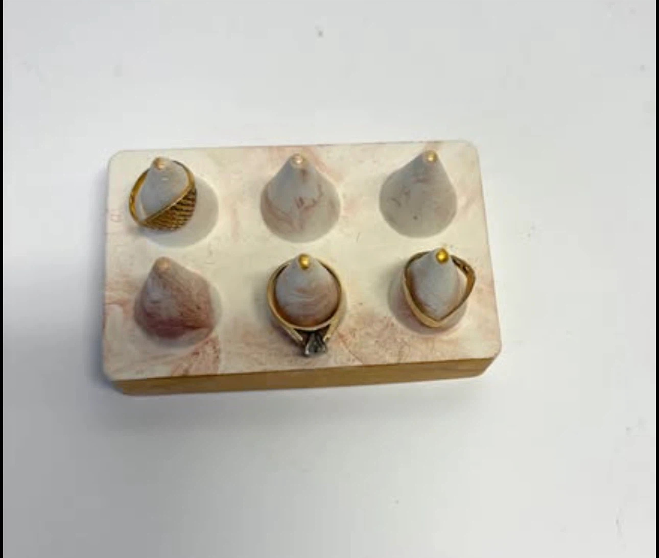 Ring Holder Display Marbled Ring Cone Tray - photo 2