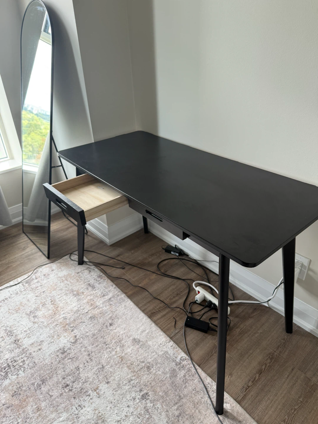 Black Desk with Drawers - photo 3