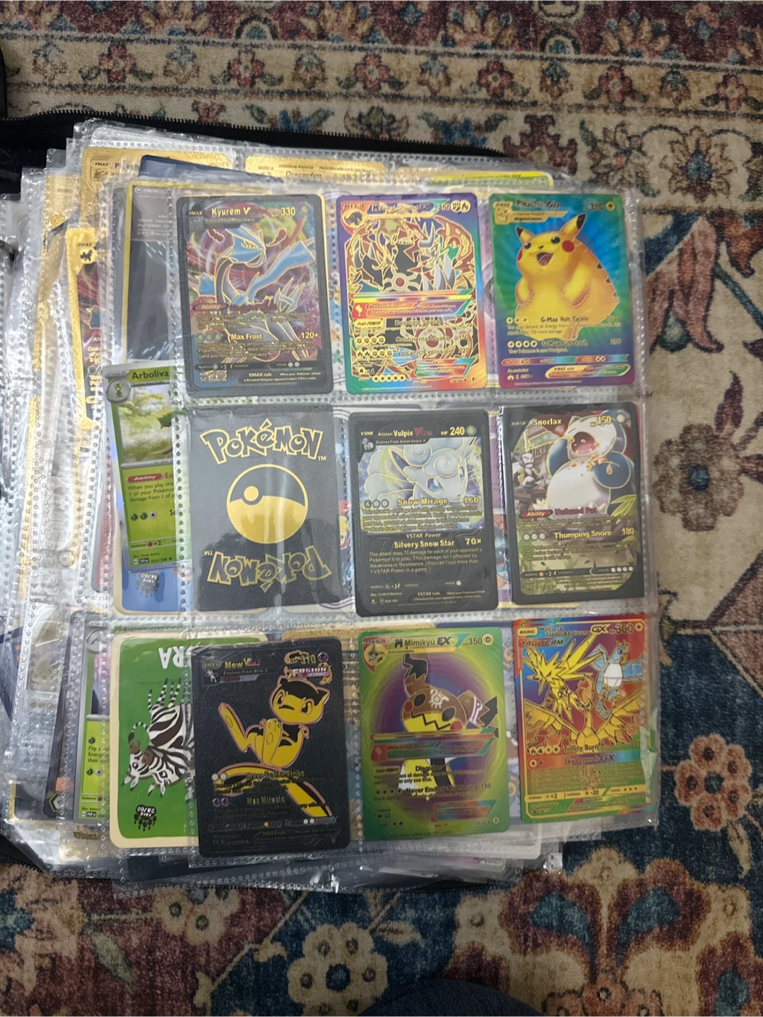 Pokemon Trading Card Binder with Pikachu Charizard Design - photo 2