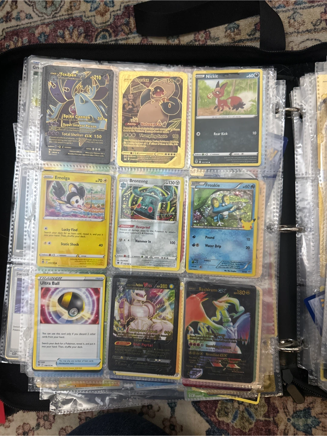 Pokemon Trading Card Binder with Pikachu Charizard Design - photo 3