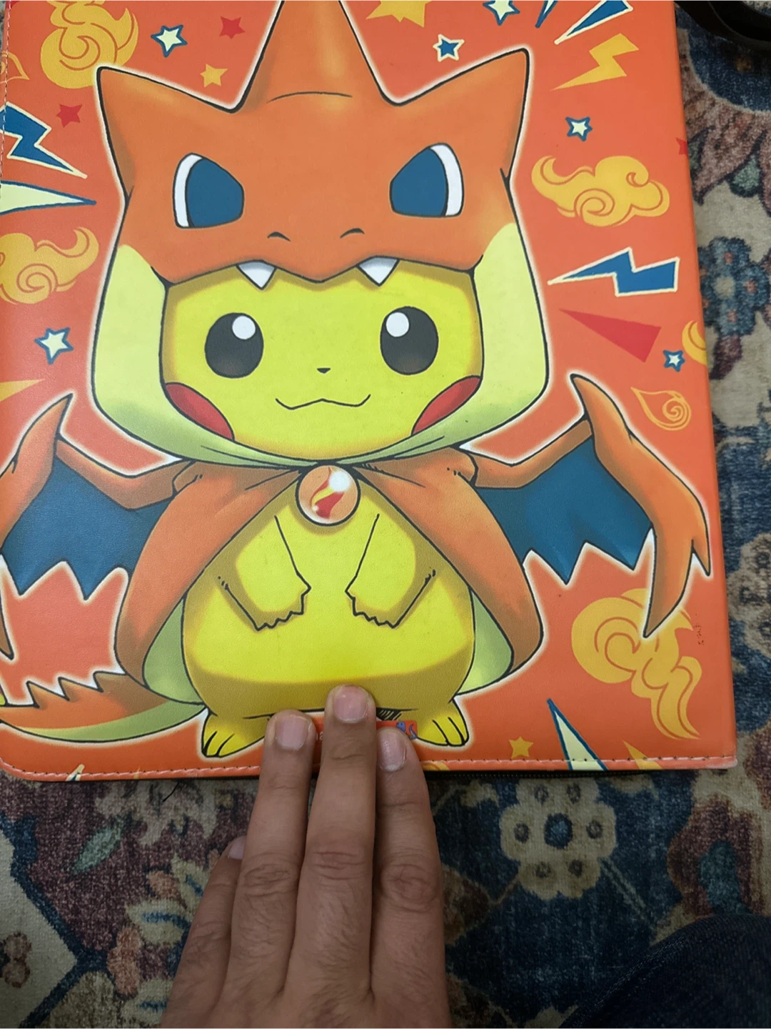 Pokemon Trading Card Binder with Pikachu Charizard Design - photo 4