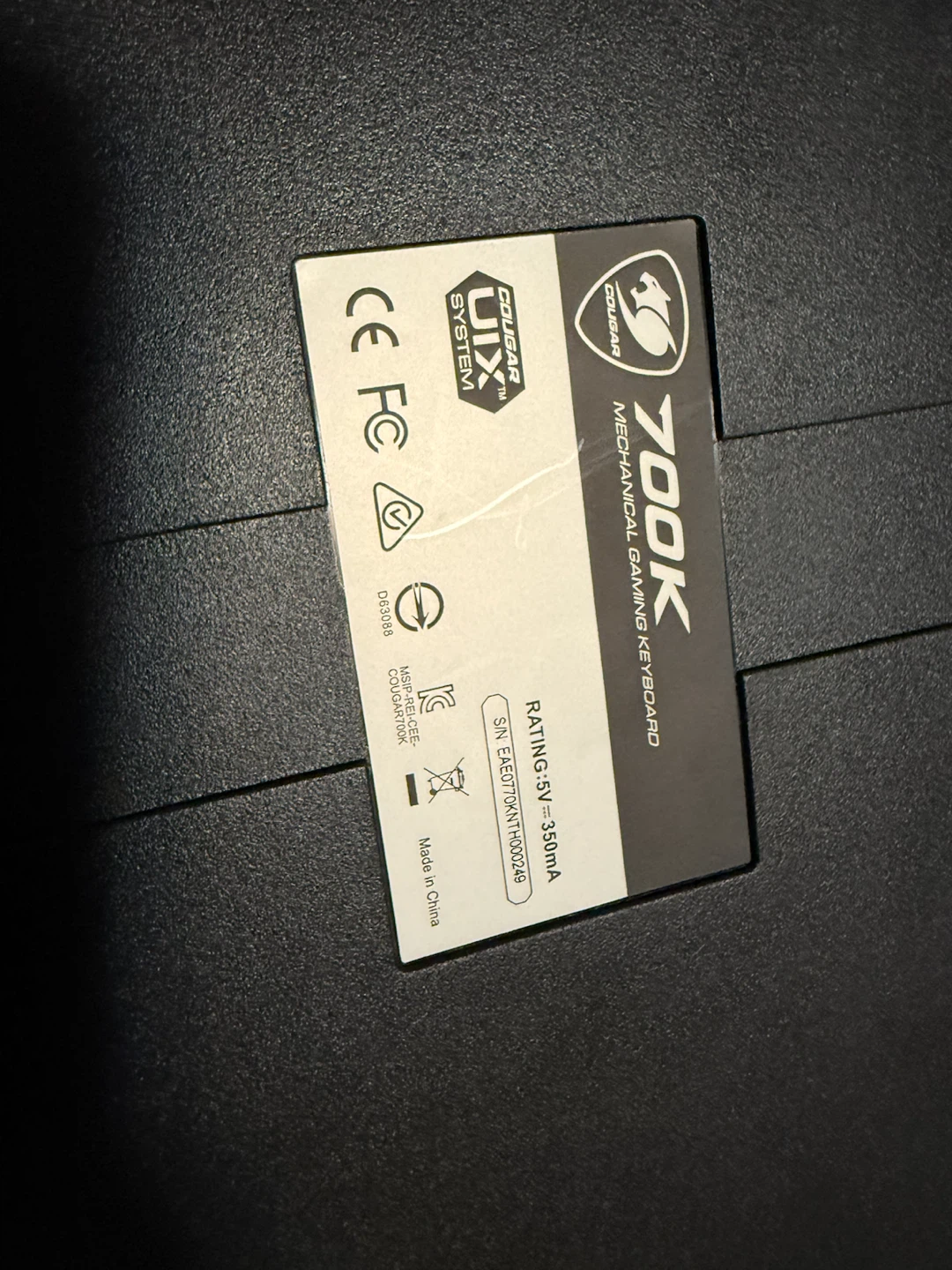 Cougar 700K Mechanical Gaming Keyboard MX Cherry - photo 5