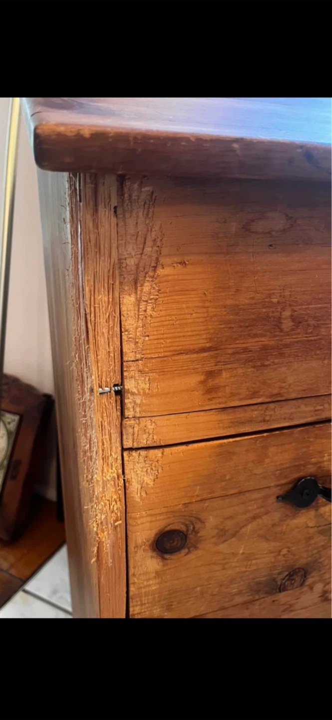Vintage Wooden Kitchen Potato Cabinet with Drawers - photo 5