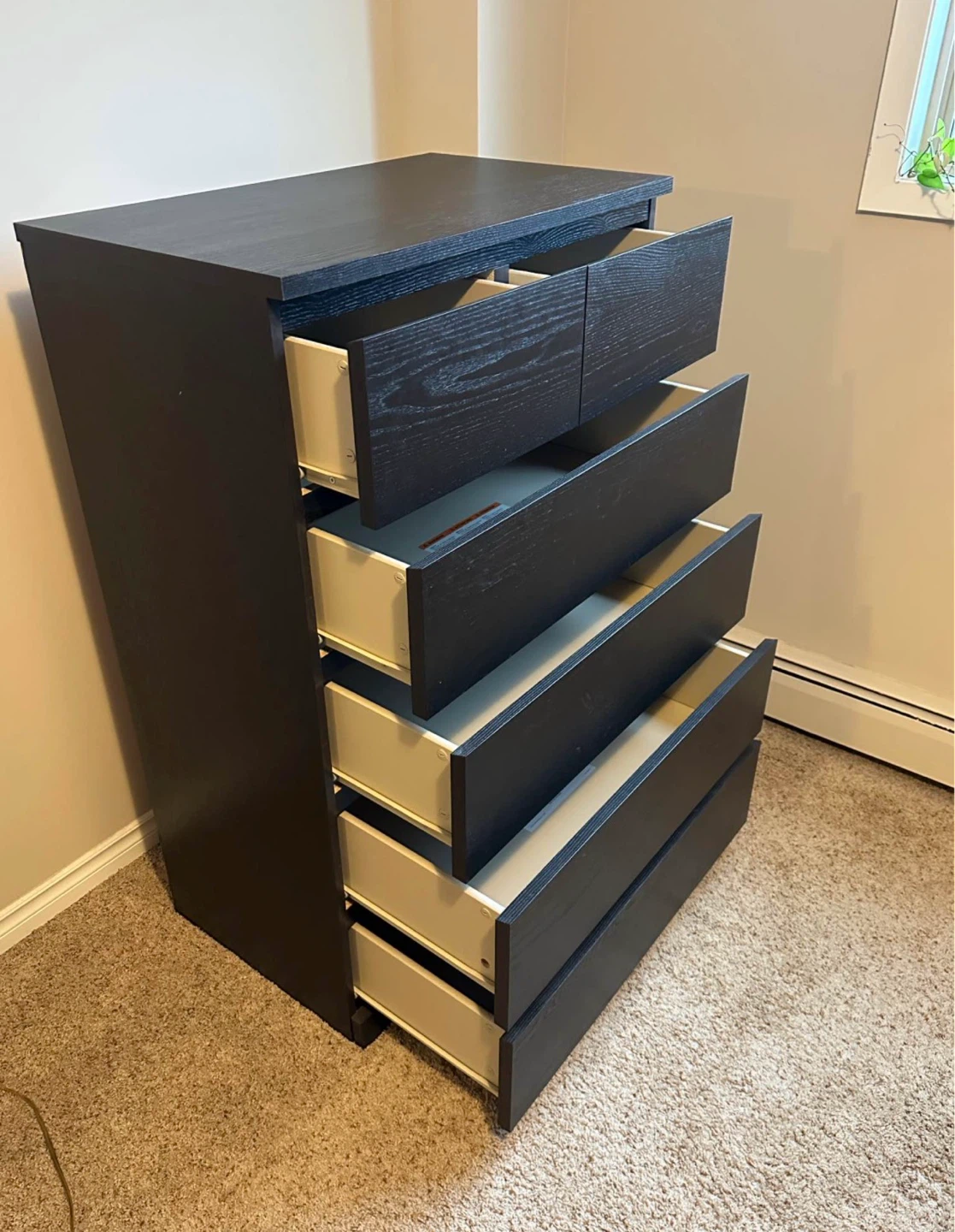 IKEA Black dresser with 6 drawers - photo 2