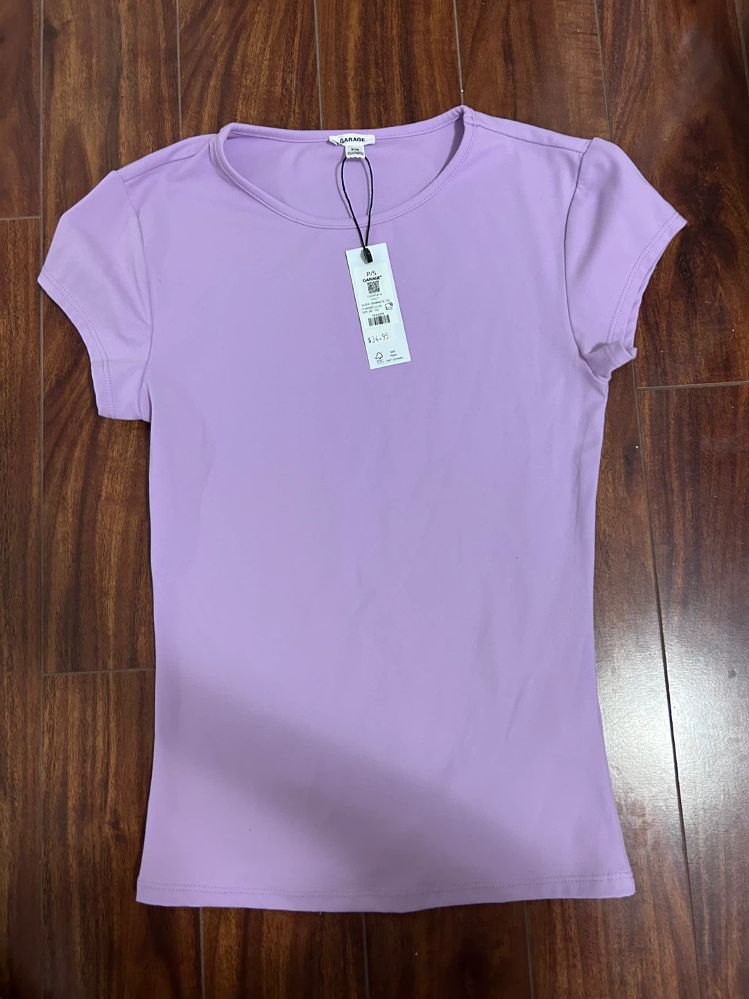 Garage Purple Crew Neck Tee - P/S