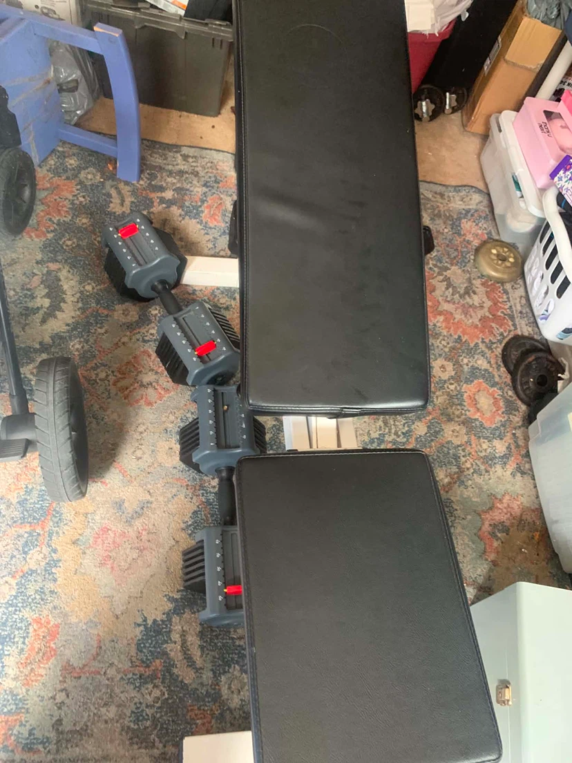 Adjustable Dumbbell Set with Bench