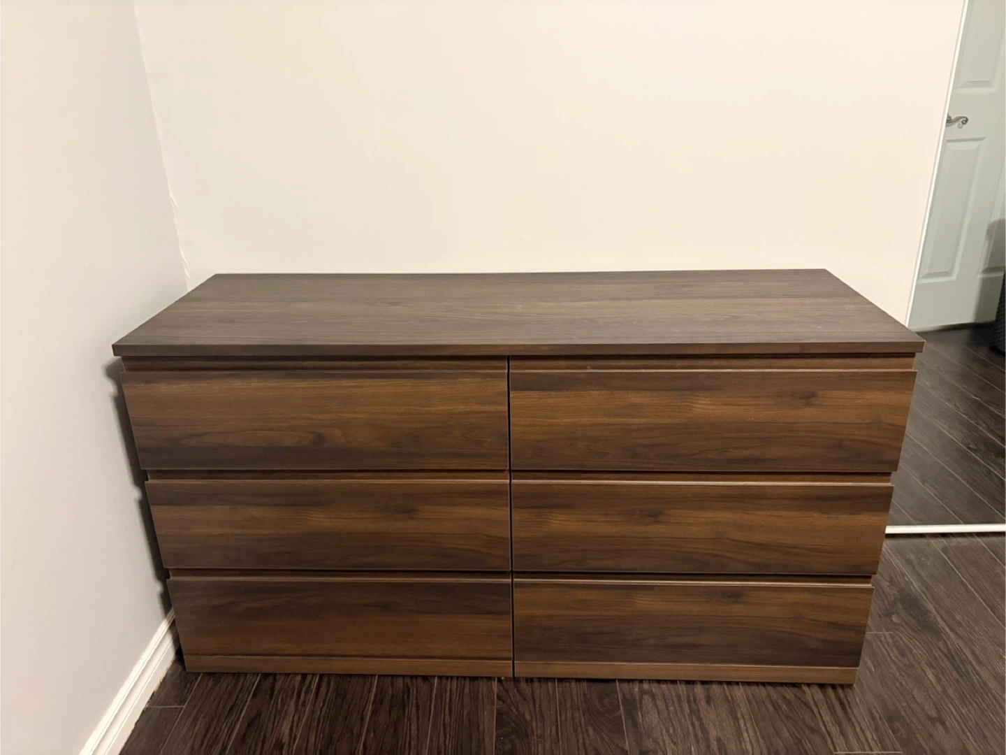 Dark Wood 6-Drawer Ikea Dresser