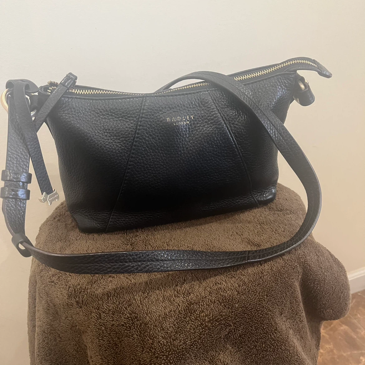 Radley London Black Leather Crossbody Bag