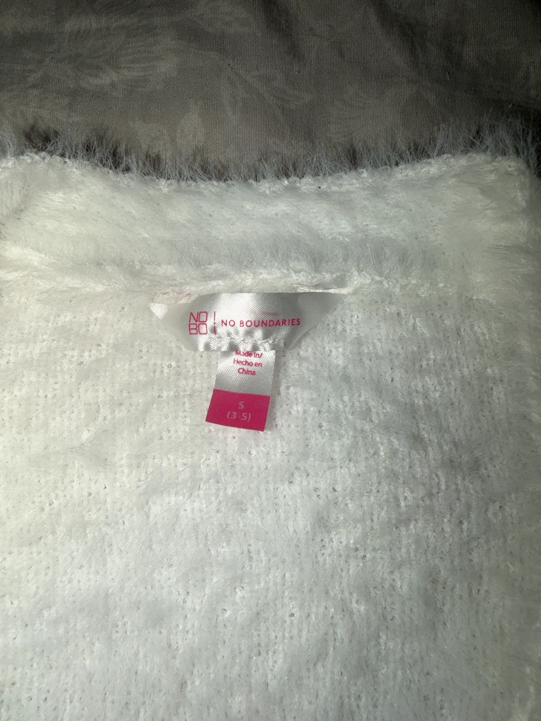White Fuzzy Cardigan Sweater - photo 2
