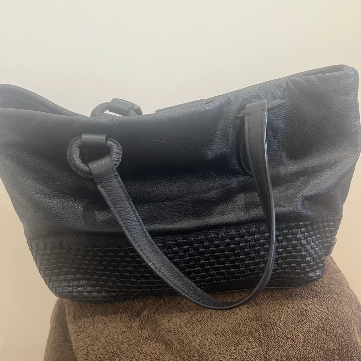 Colin Haan Black Woven Leather Tote Bag - photo 3