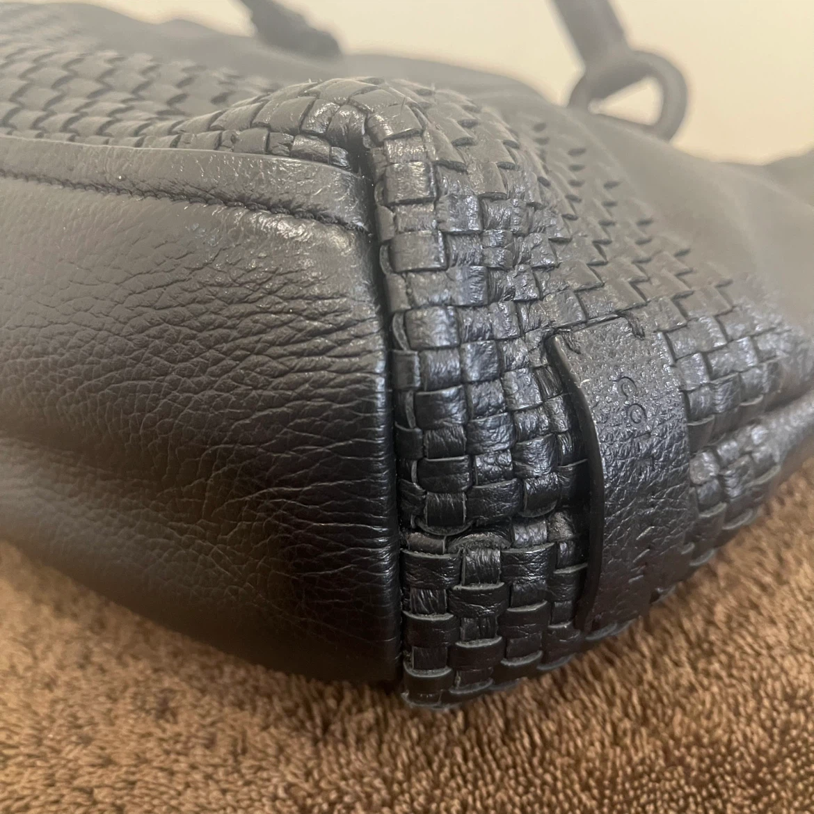 Colin Haan Black Woven Leather Tote Bag - photo 5