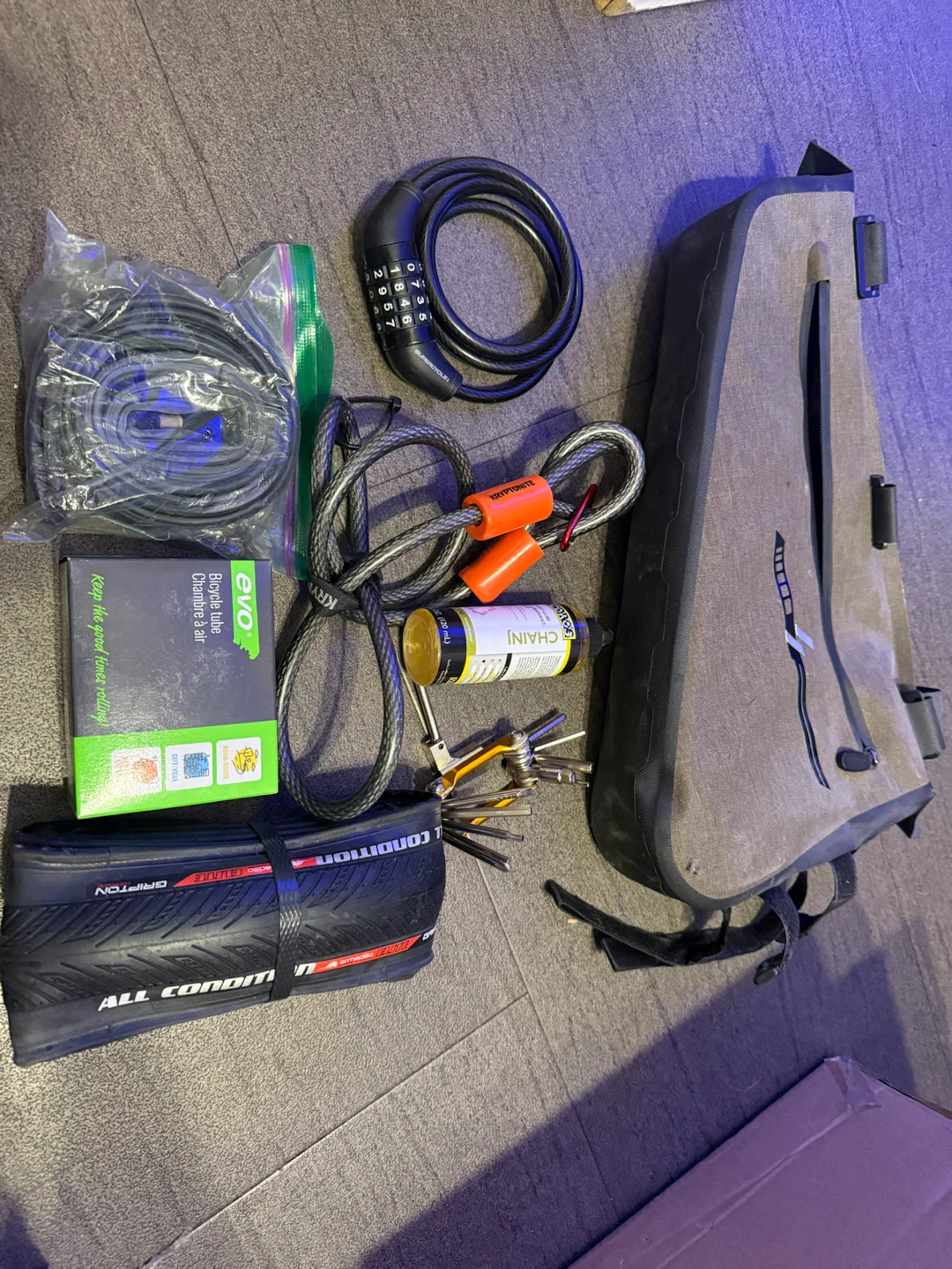 **Large Bike Bundle Deal** packing/camping setup