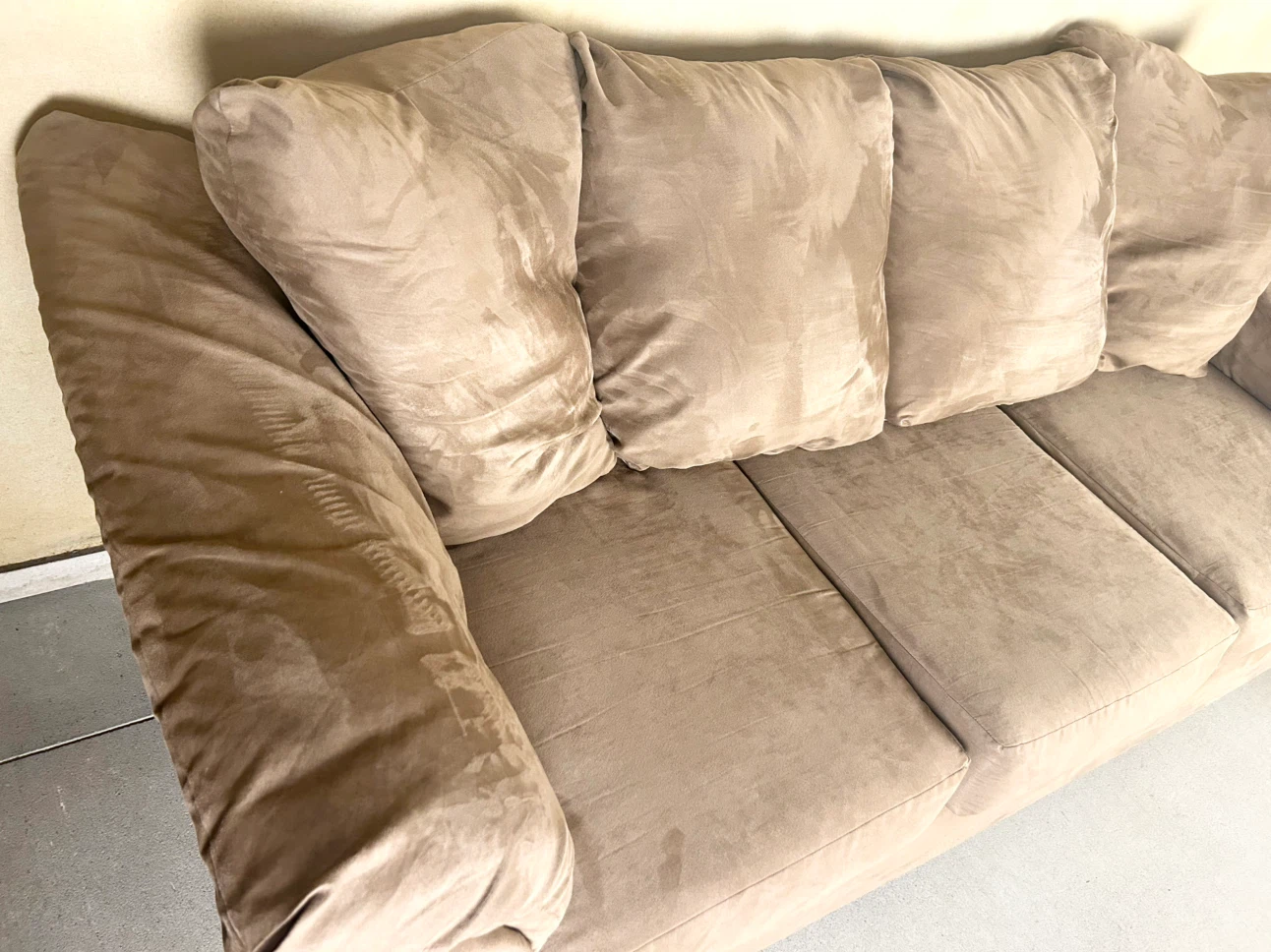 DELIVERY AVAILABLE! LIGHT BROWN MICROFIBER SOFA SET FOR $400! - photo 4