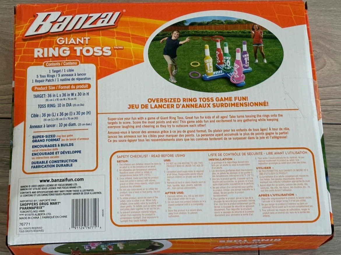 Banzai Giant Ring Toss Game - photo 2