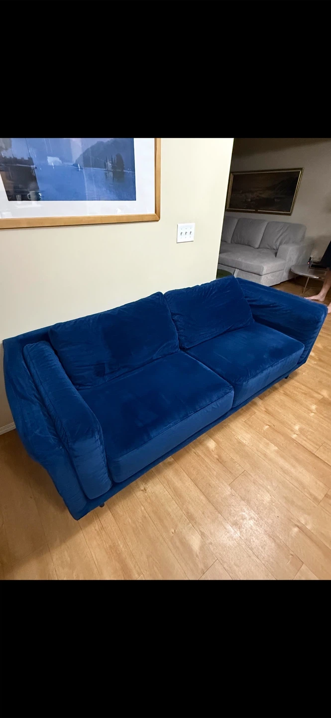 Blue Velvet Sofa