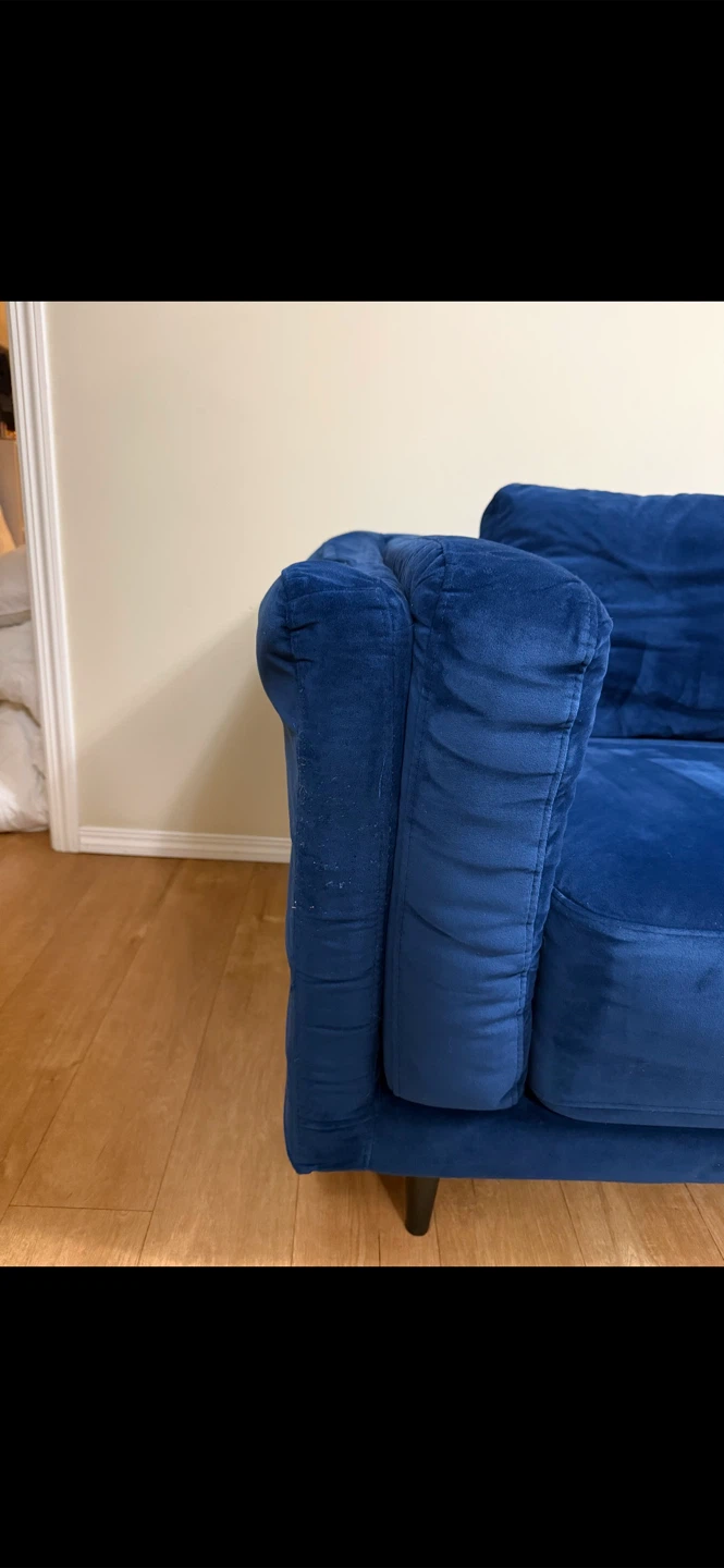 Blue Velvet Sofa - photo 3