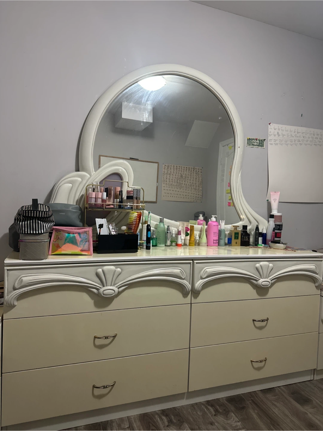 Cream Dresser with Mirror