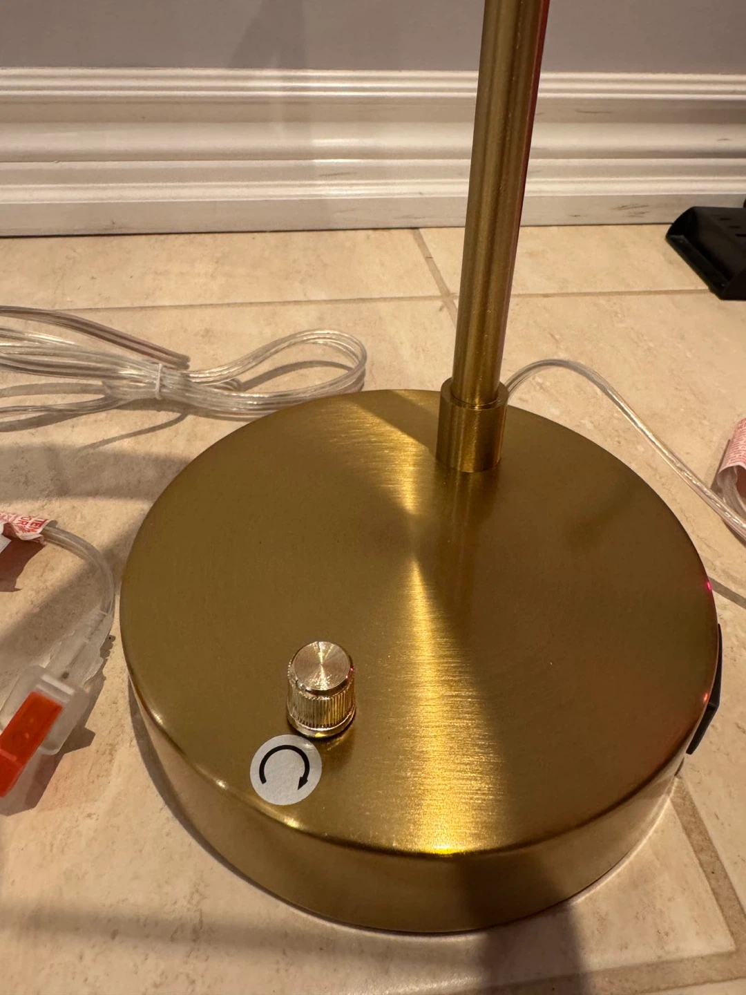 Pair of Gold Desk Lamps with USB Ports - photo 4