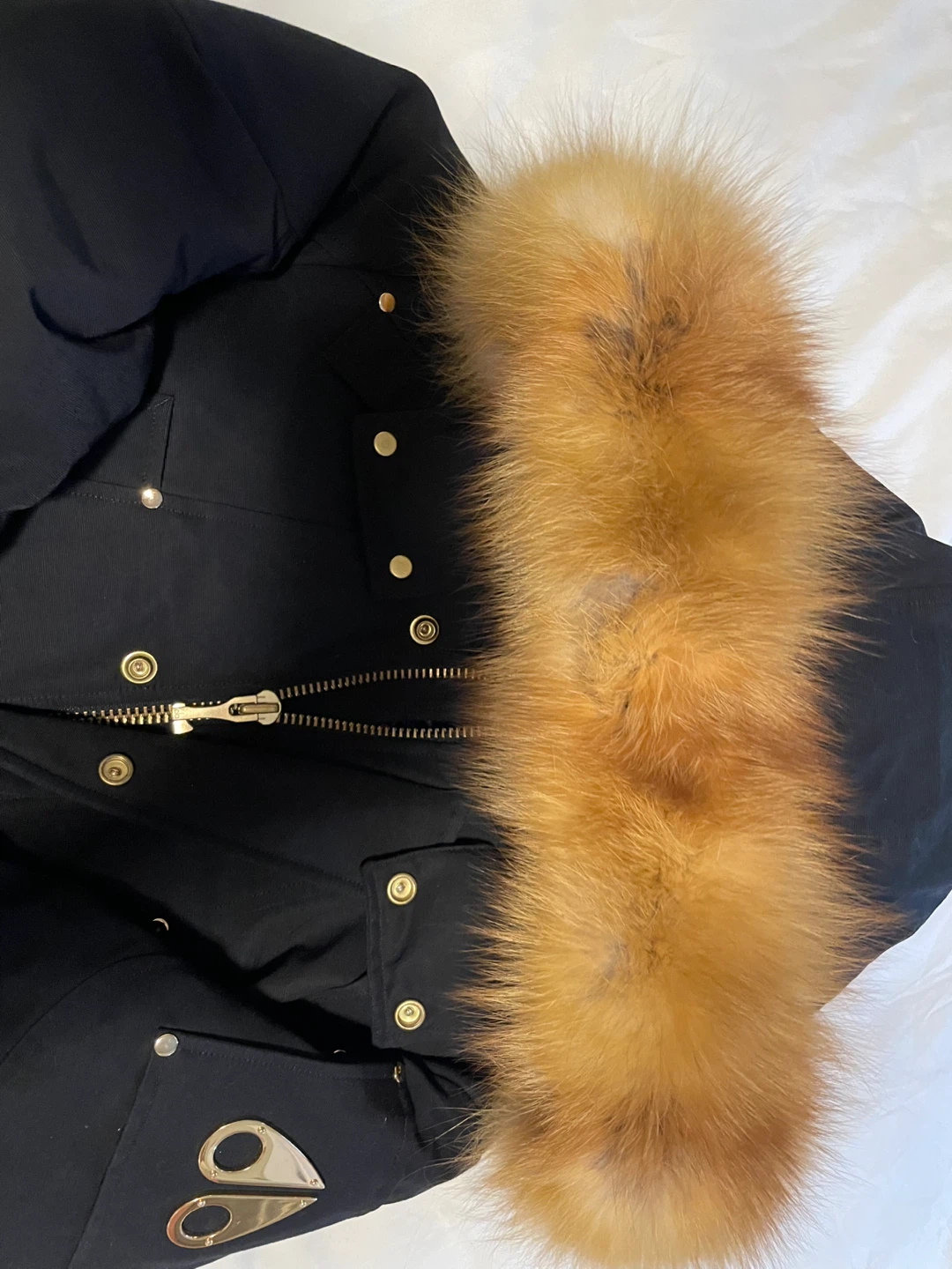 Moose Knuckles Black Down Parka with Fur Trim - photo 3