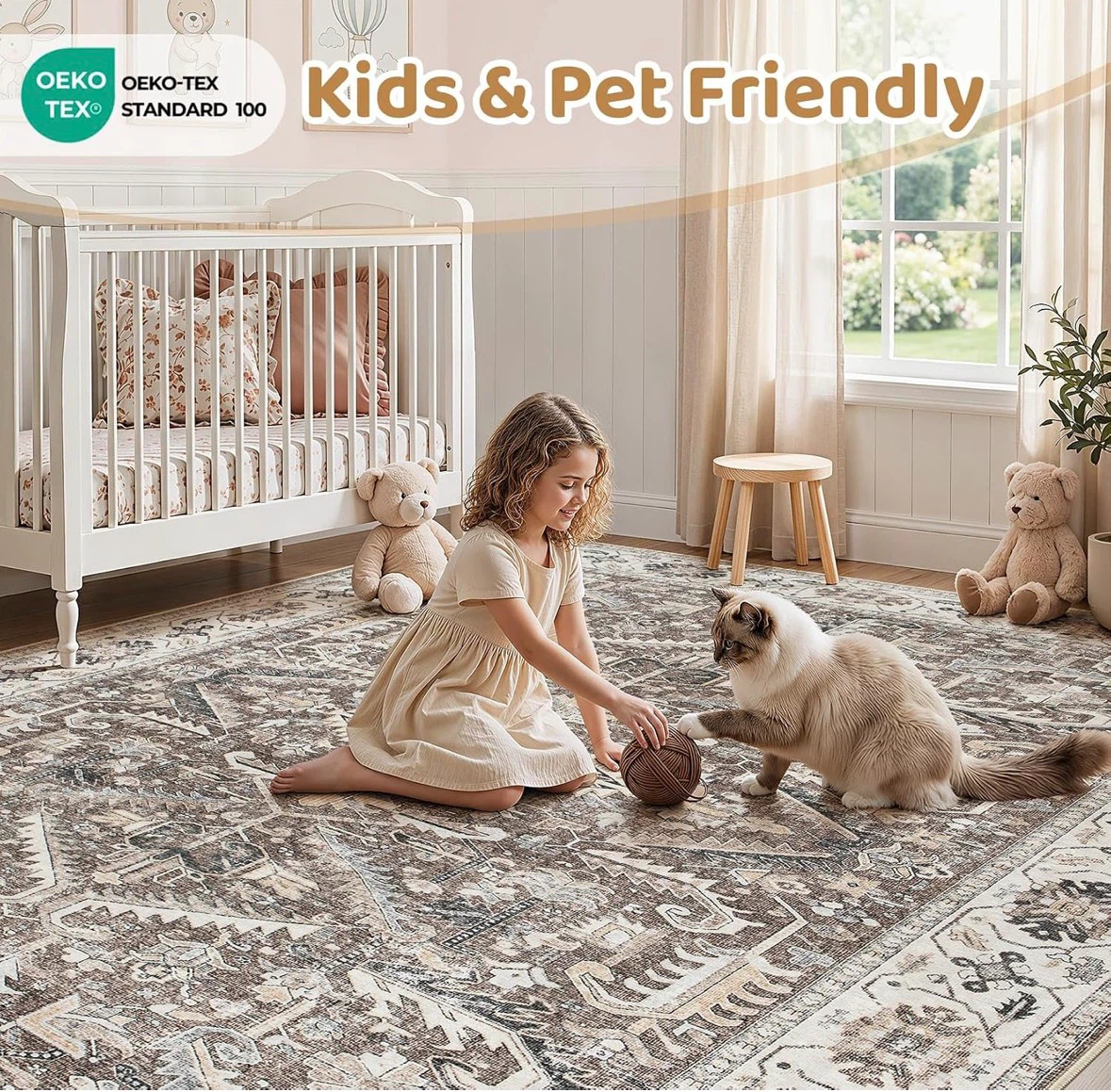 Oriental Style Area Rug 7x9 ft - photo 4