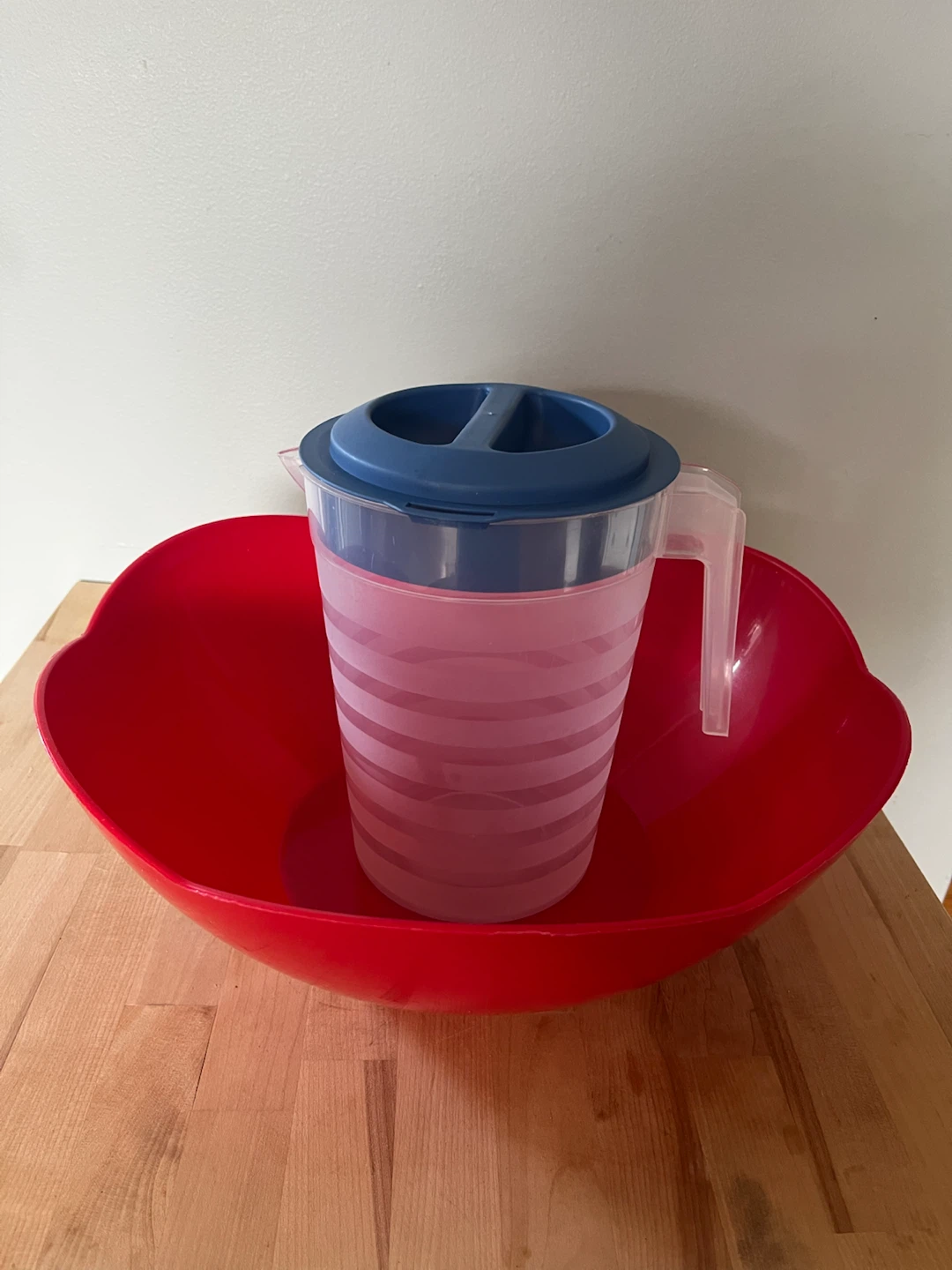 Plastic Pitcher and Bowl Set