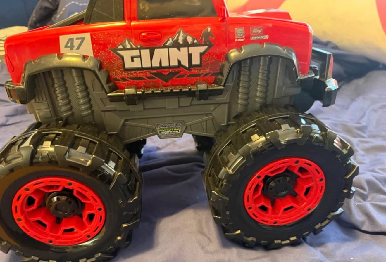 Red GIANT Monster Truck Toy with Lights