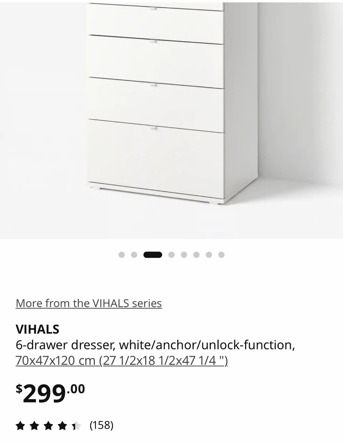 IKEA VIHALS 6-Drawer Dresser - photo 2