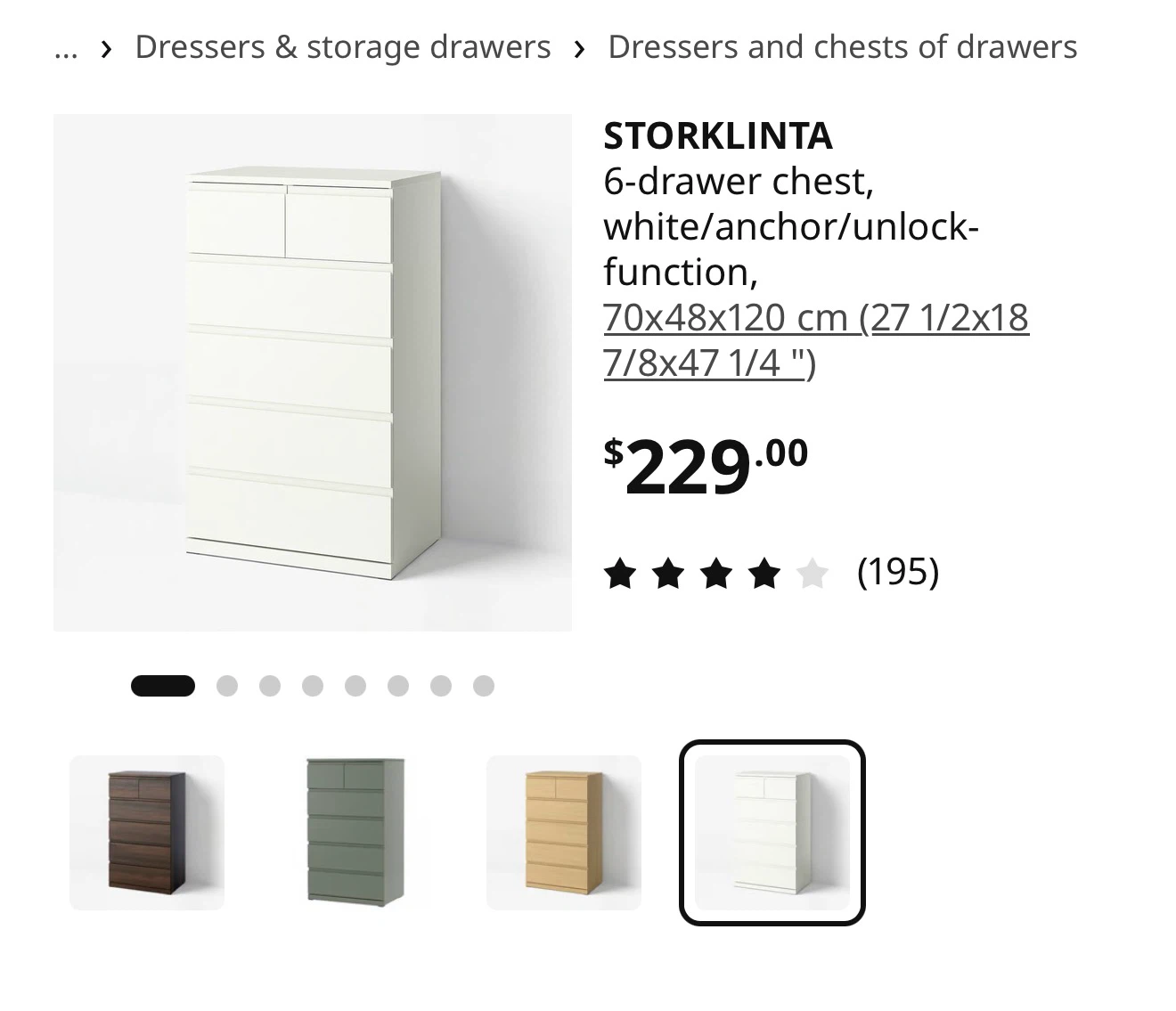 IKEA STORKLINTA 6-Drawer Chest - photo 2