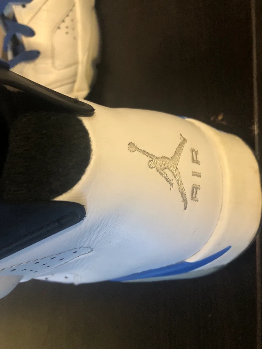 Air Jordan 6 Retro White/Blue Men's Sneakers - photo 2