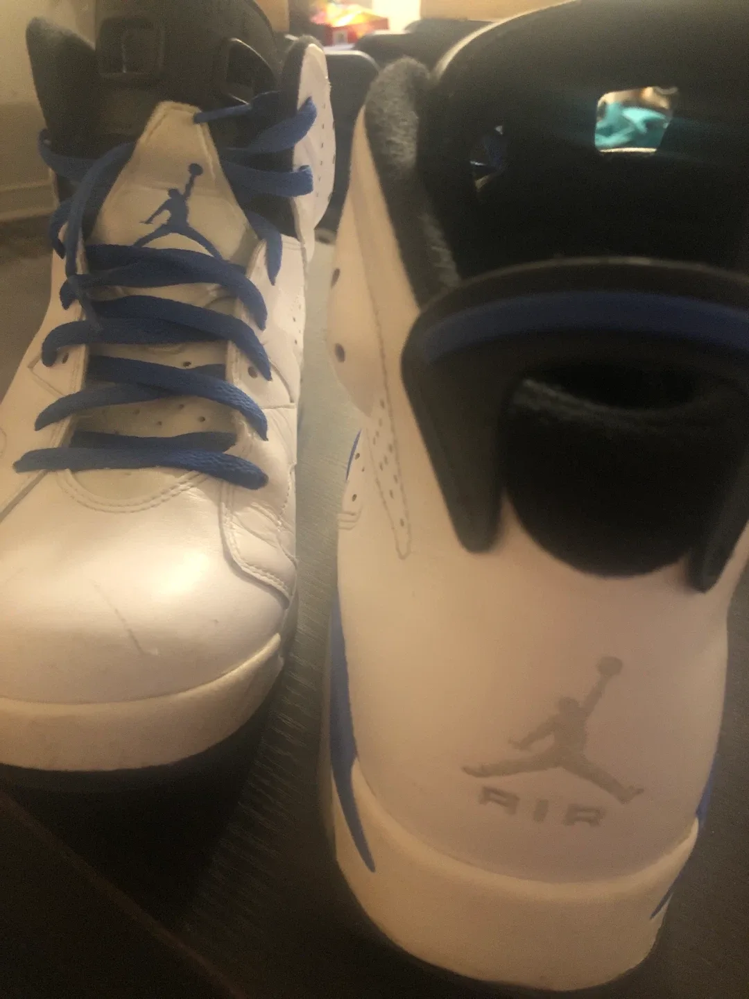 Air Jordan 6 Retro White/Blue Men's Sneakers - photo 4