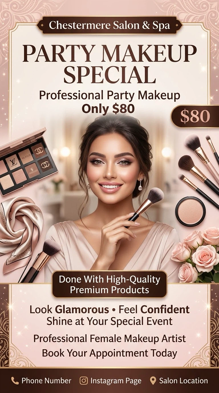 Chestermere Salon & Spa Party Makeup Special