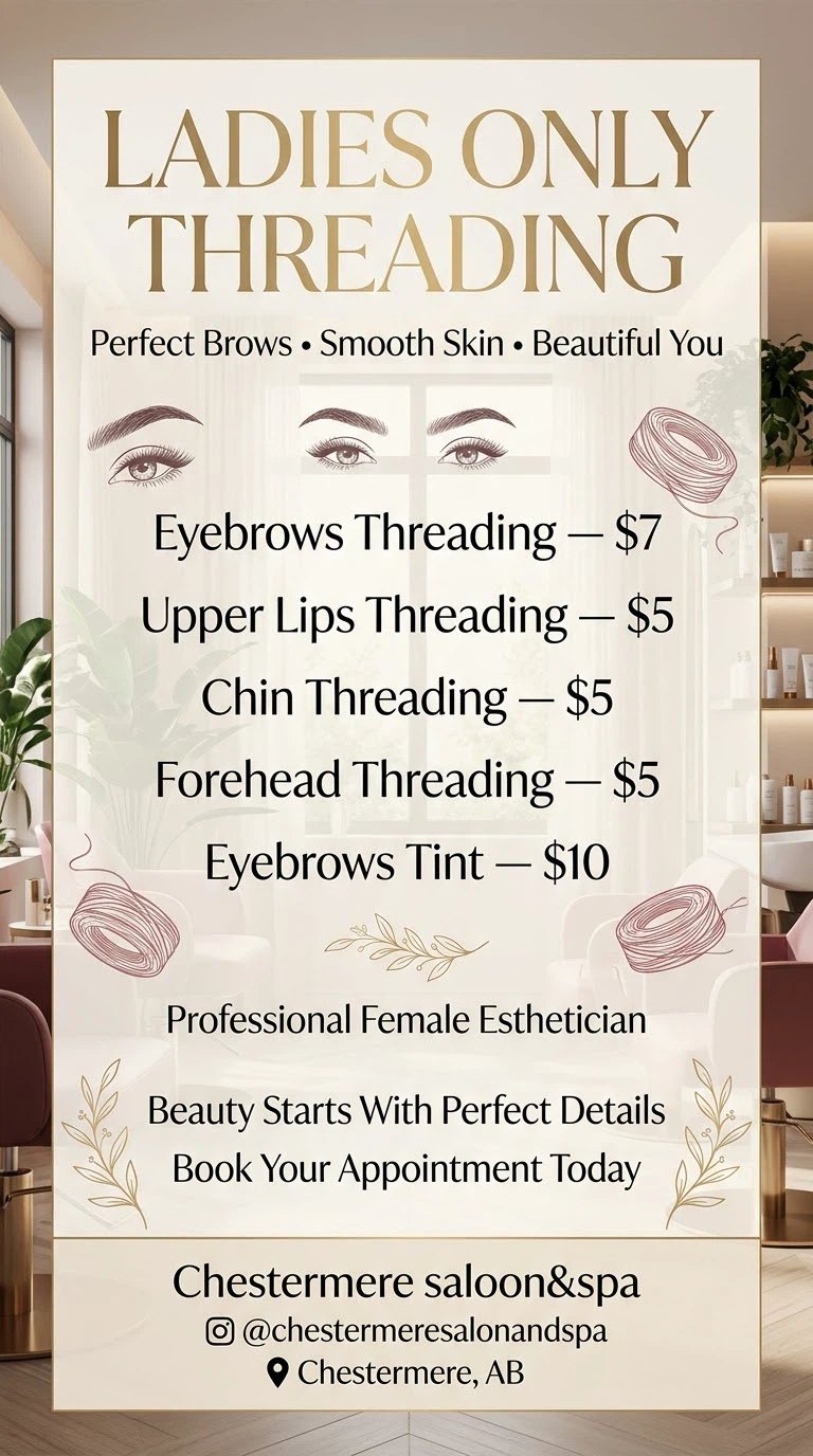 Ladies Only Threading Services