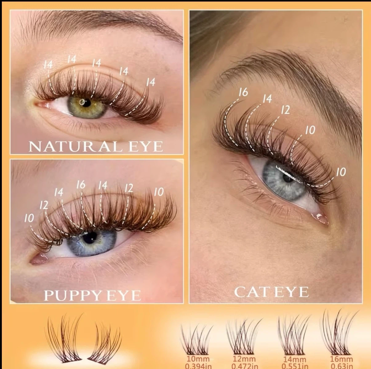 DIY Eyelash Extension Clusters – Brown, CD Curl - photo 2