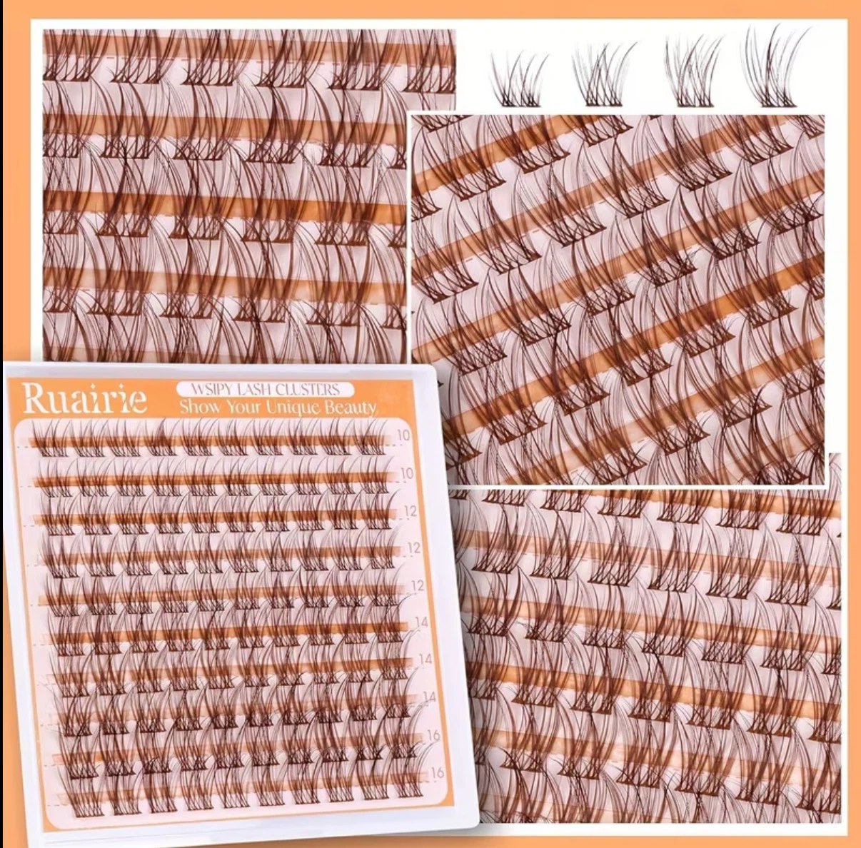 DIY Eyelash Extension Clusters – Brown, CD Curl - photo 3