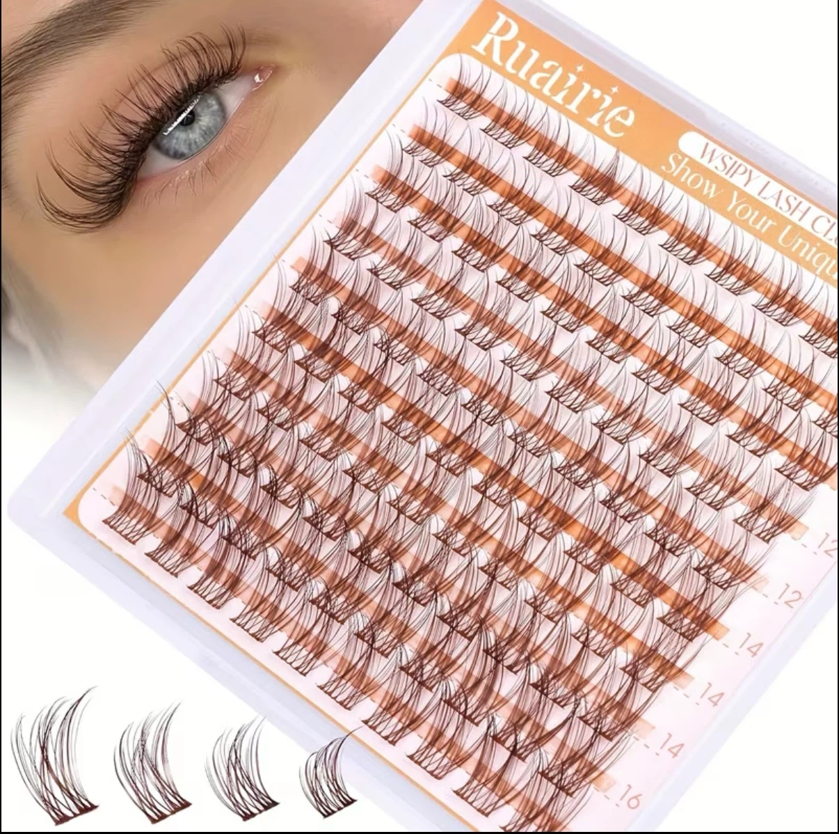 DIY Eyelash Extension Clusters – Brown, CD Curl - photo 4