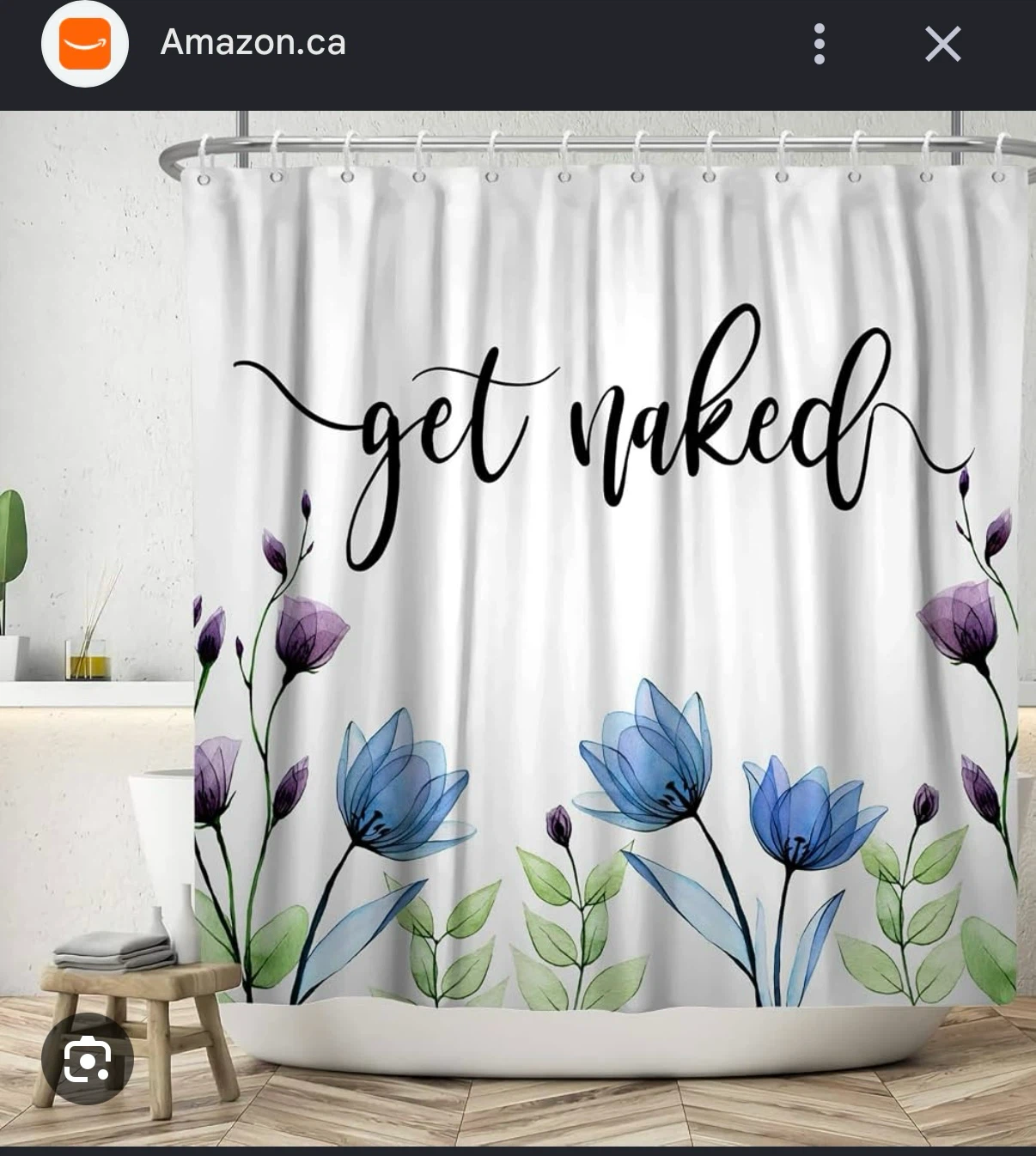 Shower Curtain - "Get Naked"