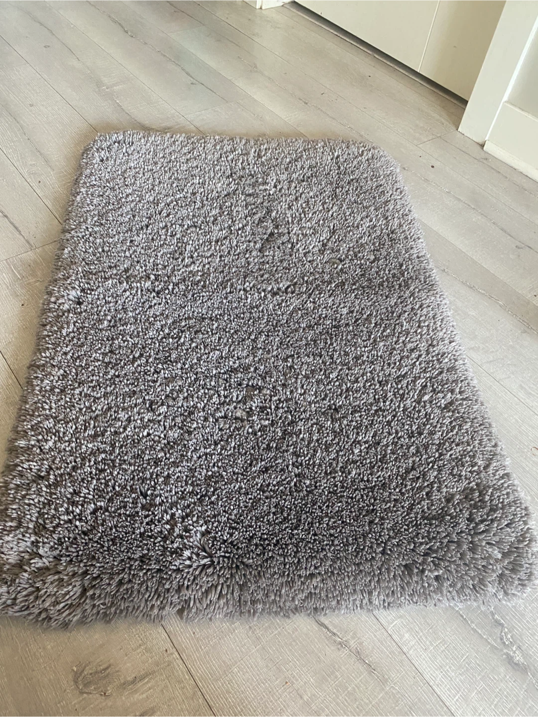 Fluffy Grey Bath Mat - photo 2
