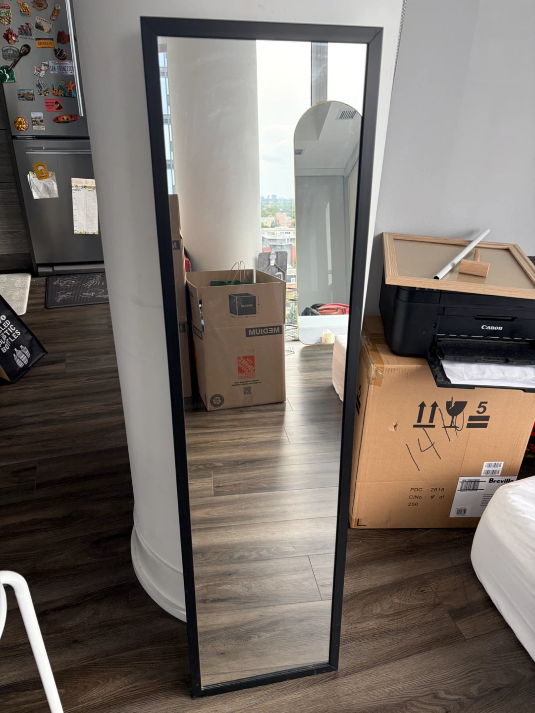 Mirror and metal stool bundle