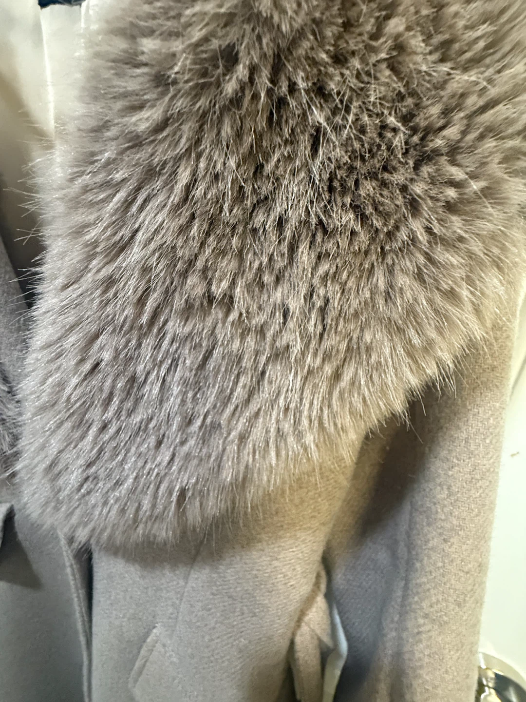 🤎 ZARA Coat with Faux-Fur Collar – Like New – Size S - photo 5