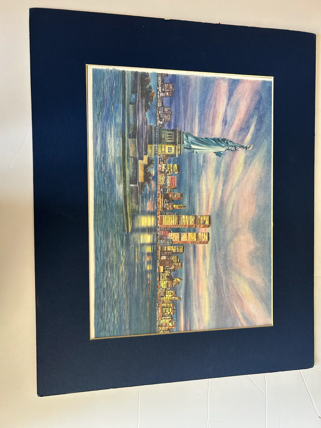 New York City Skyline and Statue of Liberty Art Print