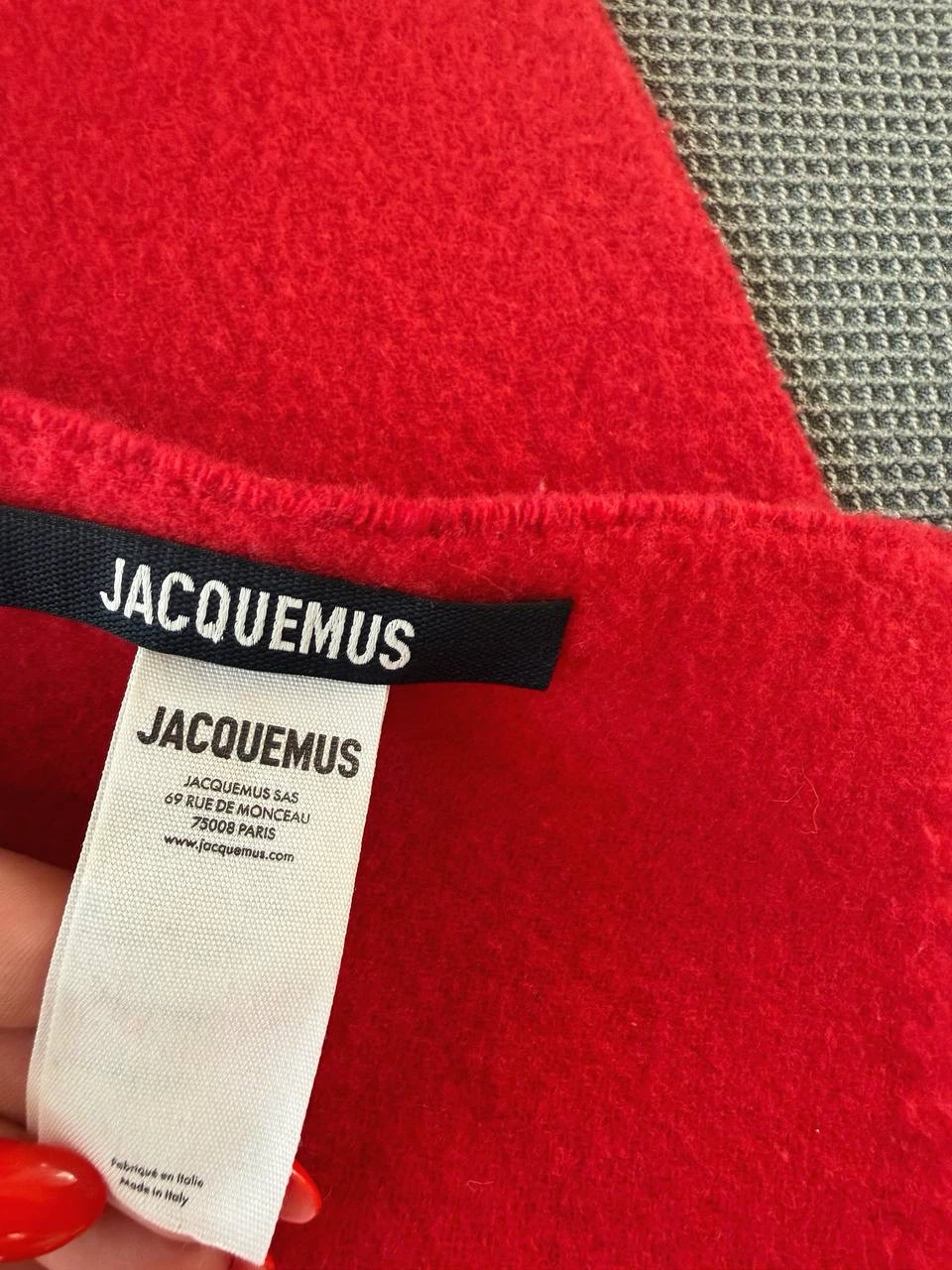 Jacquemus Le Rond Carré Scarf - Red - photo 4