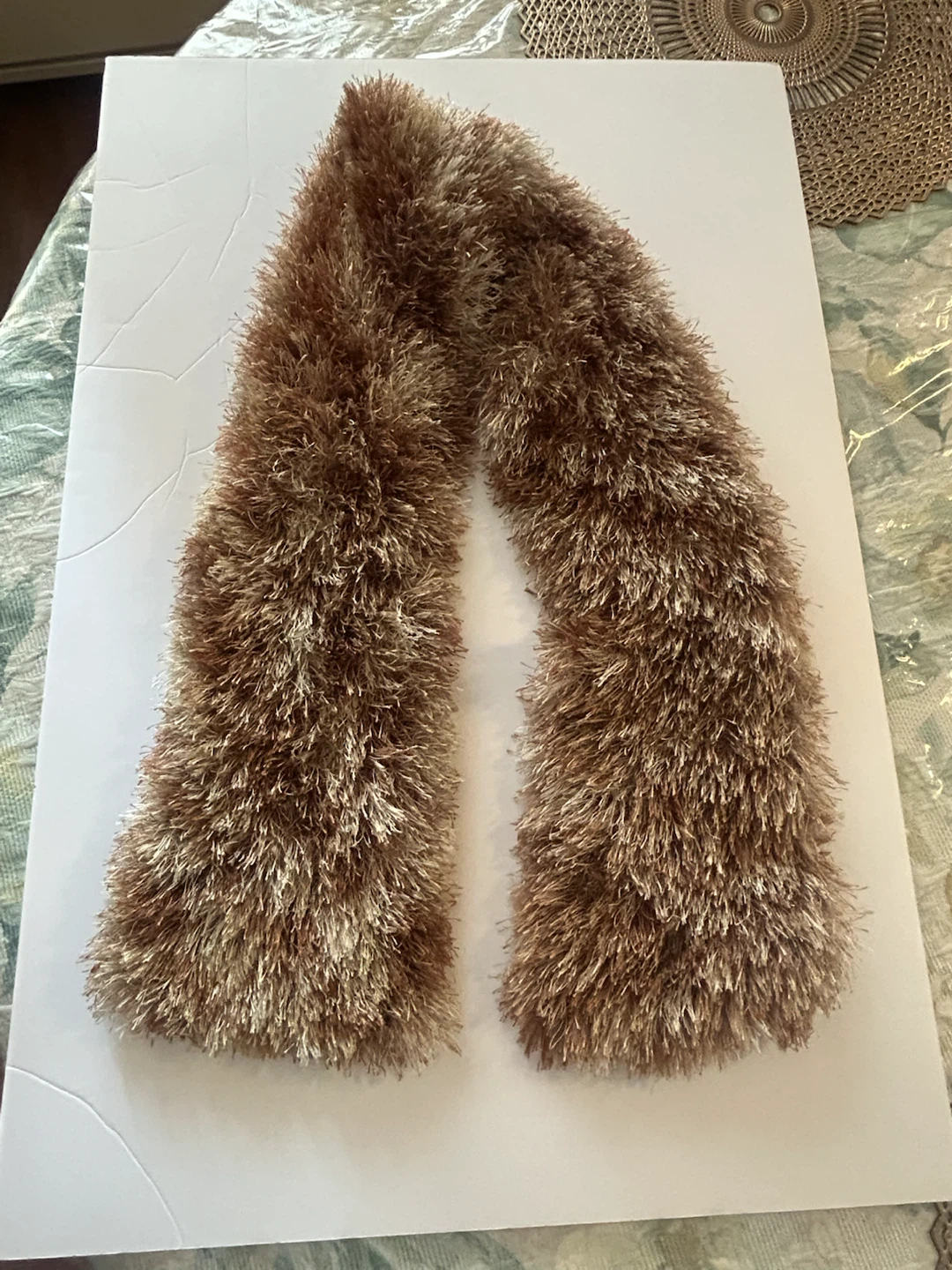 Brown Faux Fur Scarf