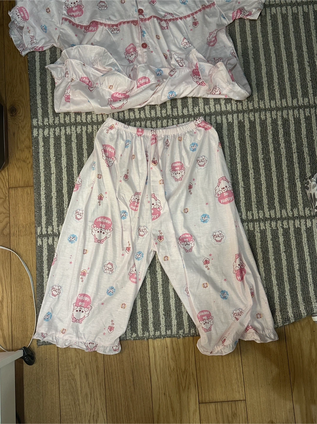 Pink Pyjama Set with Cute Animal Print - photo 2